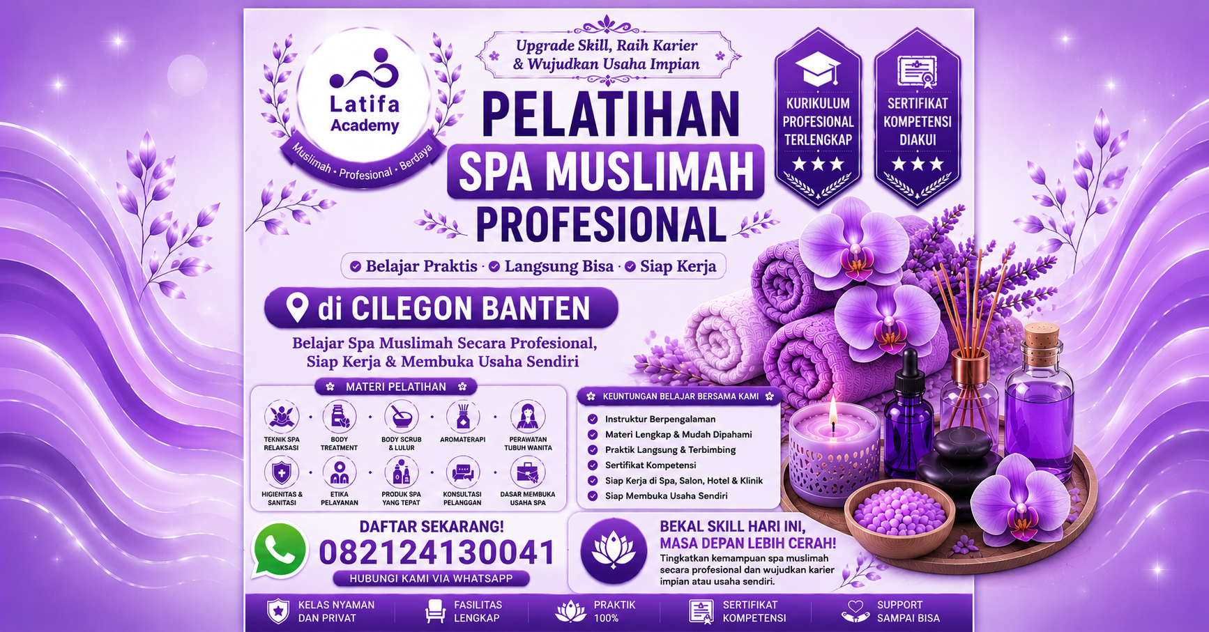 Pelatihan Spa Muslimah Profesional di Cilegon Banten 082124130041